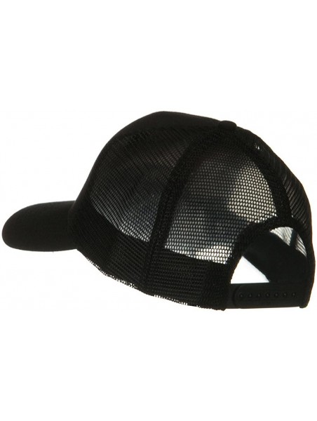 Baseball Caps Caps Solid Cotton Twill Mesh Prostyle Cap - Black - C811918ENJD $11.66