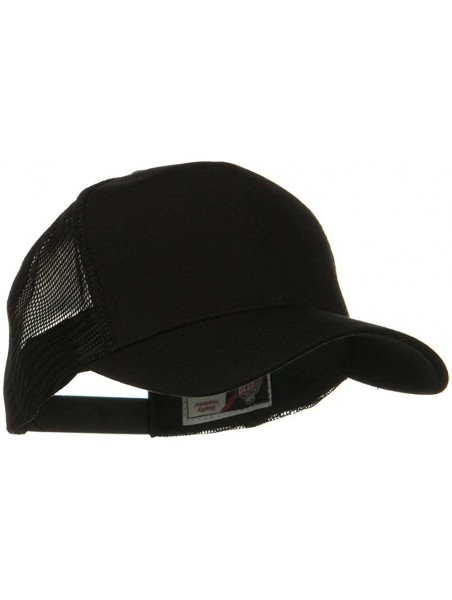 Baseball Caps Caps Solid Cotton Twill Mesh Prostyle Cap - Black - C811918ENJD $11.66