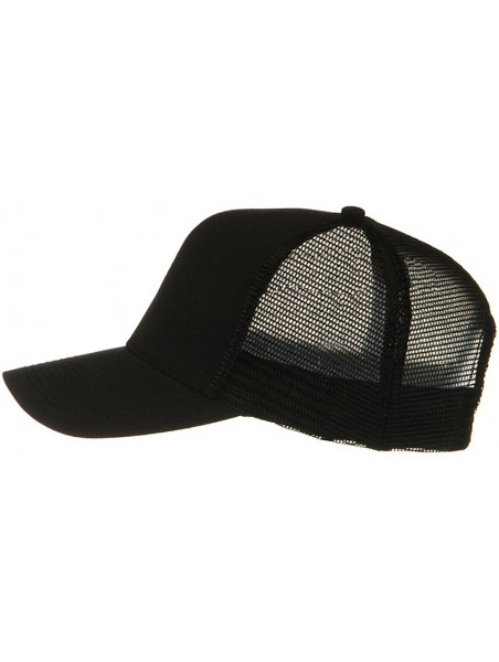 Baseball Caps Caps Solid Cotton Twill Mesh Prostyle Cap - Black - C811918ENJD $11.66