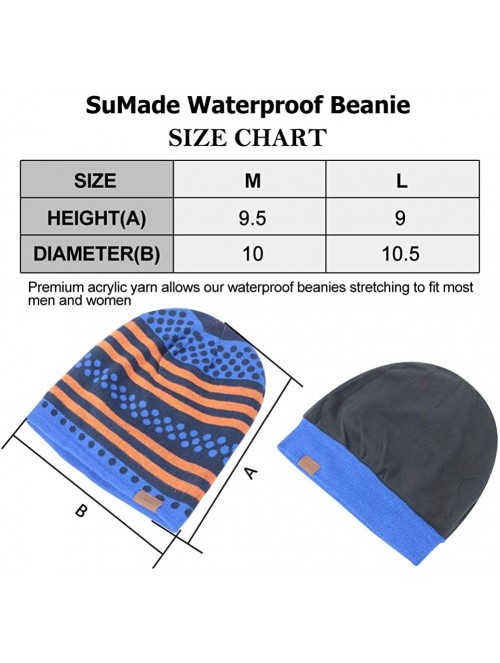 Skullies & Beanies Waterproof Beanie Hat- Unisex Lightweight Soft Spring Knitted Acrylic Slouchy Skull Cap Anti UV - CM18XG6G...