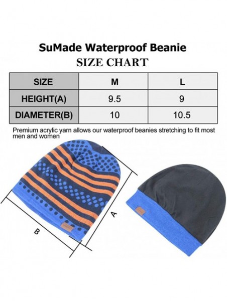 Skullies & Beanies Waterproof Beanie Hat- Unisex Lightweight Soft Spring Knitted Acrylic Slouchy Skull Cap Anti UV - CM18XG6G...