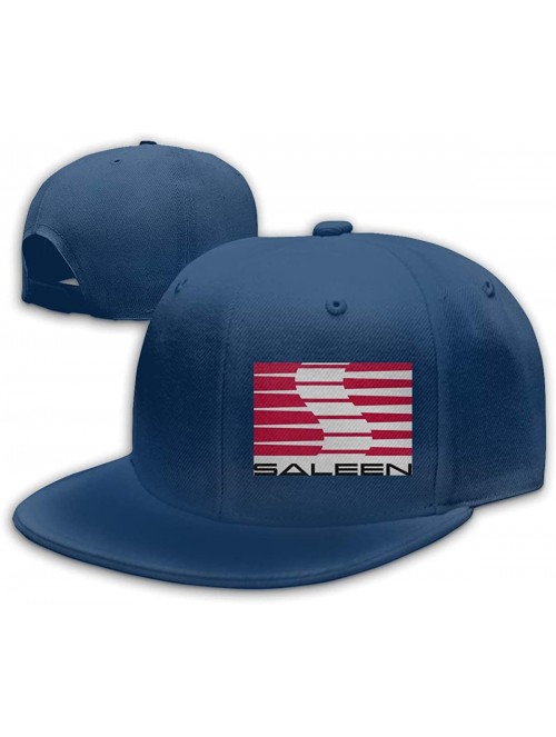Baseball Caps Mens Saleen Logo Cotton Baseball Snapback Hats Adjustable Six Panel Caps - Navy - CX18WWKIIOT $20.85