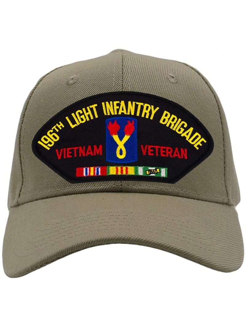 Baseball Caps 196th Light Infantry Brigade - Vietnam Hat/Ballcap Adjustable One Size Fits Most - Tan/Khaki - CR18QZZORQX $23.71