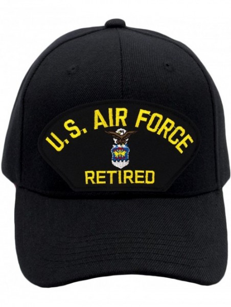 Baseball Caps US Air Force Retired Hat/Ballcap Adjustable One Size Fits Most - Black - CB18QYH7U6Y $26.80