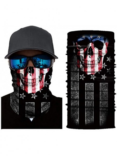 Balaclavas Seamless Face Mask Neck Gaiter UV Protection Windproof Face Mask Scarf - Skull a - C4194KZA2ZG $16.81