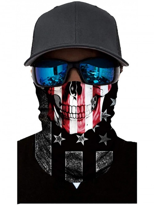 Balaclavas Seamless Face Mask Neck Gaiter UV Protection Windproof Face Mask Scarf - Skull a - C4194KZA2ZG $16.81