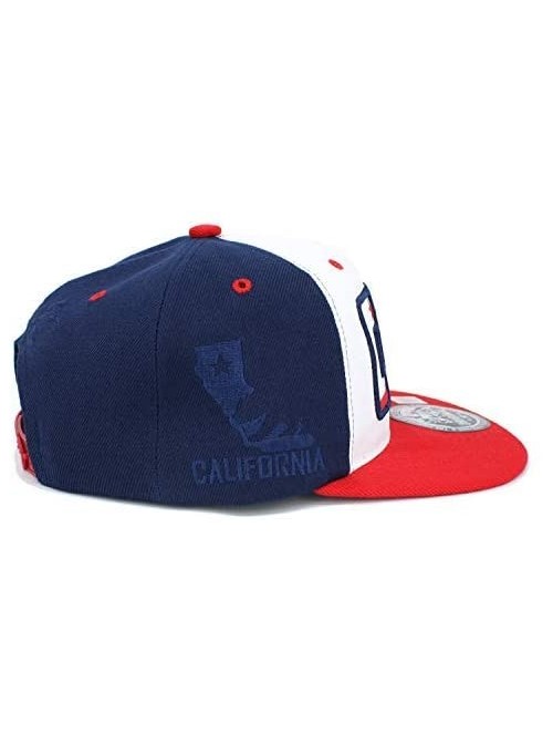 Baseball Caps Embroidered CALI Bear in CALI with California MAP Snapback Cap - Navy/White/Red - CP18NEMW0H0 $14.40