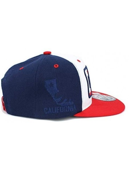 Baseball Caps Embroidered CALI Bear in CALI with California MAP Snapback Cap - Navy/White/Red - CP18NEMW0H0 $14.40