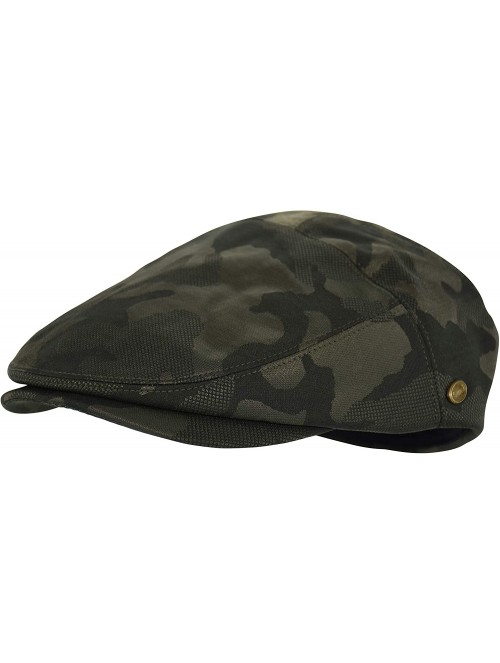 Newsboy Caps Men's Premium Cotton Summer Newsboy Cap SnapBrim Ivy Driving Stylish Hat - Camo Green-2928 - CS18QYUGKZ2 $16.95