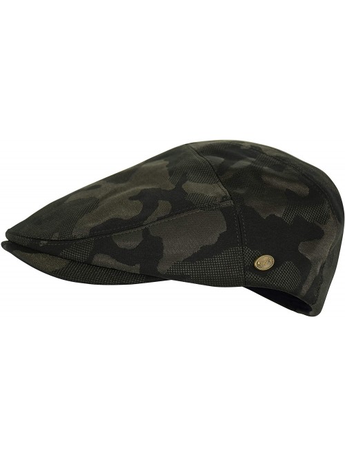 Newsboy Caps Men's Premium Cotton Summer Newsboy Cap SnapBrim Ivy Driving Stylish Hat - Camo Green-2928 - CS18QYUGKZ2 $16.95