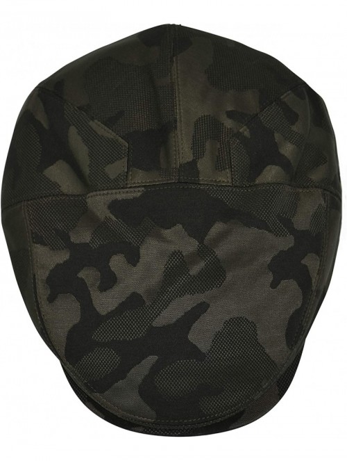 Newsboy Caps Men's Premium Cotton Summer Newsboy Cap SnapBrim Ivy Driving Stylish Hat - Camo Green-2928 - CS18QYUGKZ2 $16.95