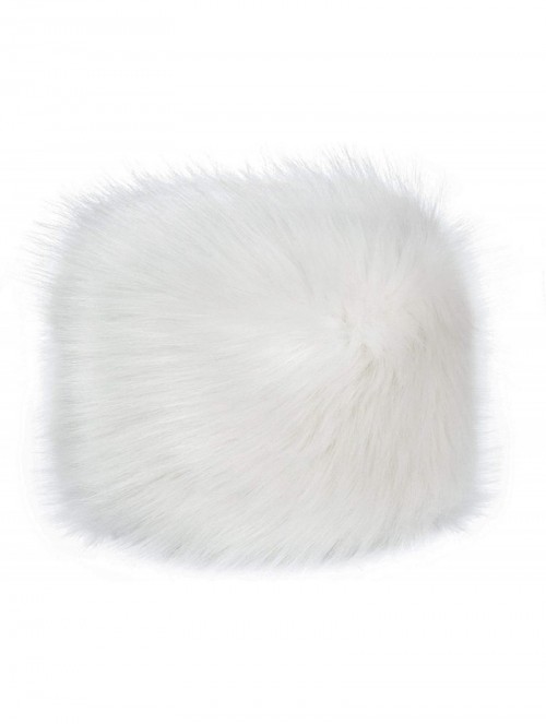 Bomber Hats Russian Faux Fur Hat for Women - Like Real Fur - Comfy Cossack Style - White Rabbit - CQ110UBXC79 $30.44