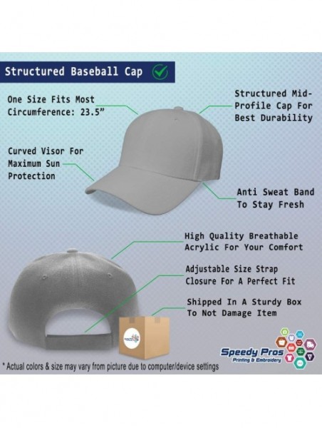 Baseball Caps Custom Baseball Cap Pink Flamingos Embroidery Acrylic Dad Hats for Men & Women - Gray - CE18SDY4TDQ $22.06