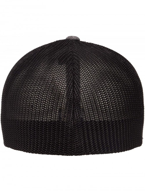 Baseball Caps Men's Melange Stretch Mesh Cap - Dark Heather/Black - CS18TSISS63 $14.40