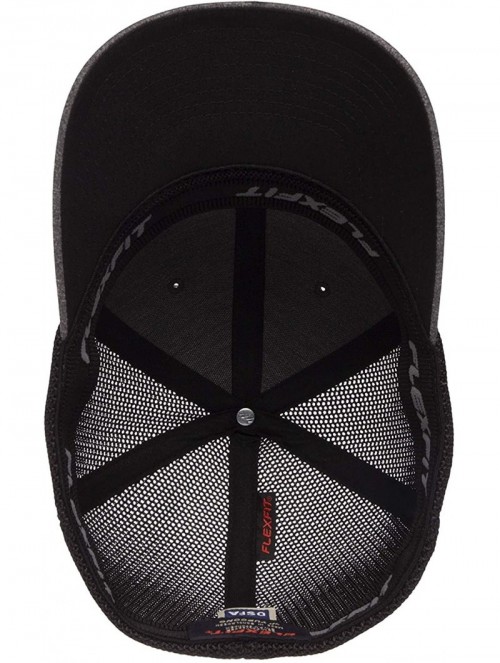 Baseball Caps Men's Melange Stretch Mesh Cap - Dark Heather/Black - CS18TSISS63 $14.40