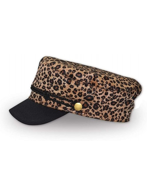 Berets Leopard Art Fashion Trendy Design Newsboy Cap Golf Cabbie Gatsby Beret Hat - Brown - C818LL6QRE7 $15.49