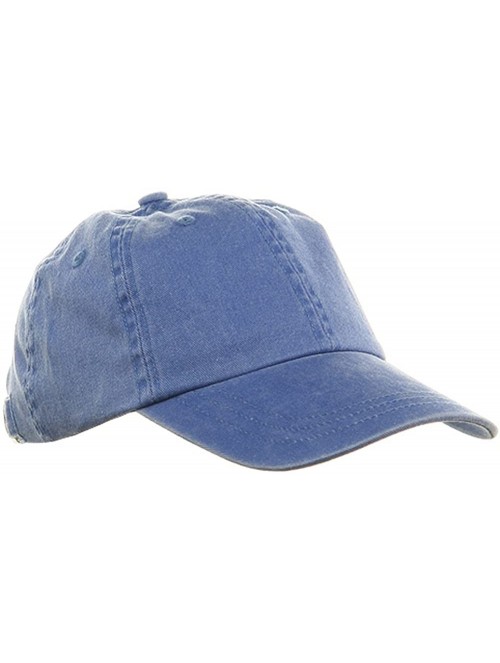 Baseball Caps Youth Pigment Dyed Washed Cap - Royal - C7113XW911X $13.15