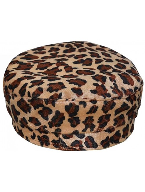 Berets Leopard Art Fashion Trendy Design Newsboy Cap Golf Cabbie Gatsby Beret Hat - Brown - C818LL6QRE7 $15.49