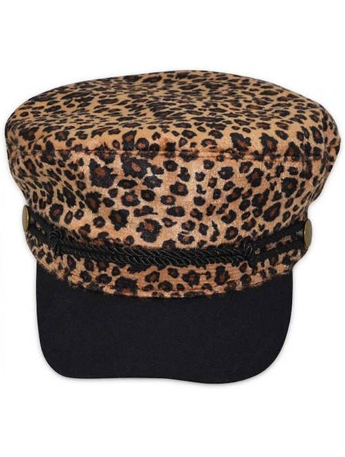 Berets Leopard Art Fashion Trendy Design Newsboy Cap Golf Cabbie Gatsby Beret Hat - Brown - C818LL6QRE7 $15.49