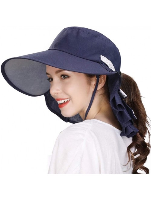 Sun Hats Womens Packable SPU 50 Summer Sun Bucket Ponytail Hat Outdoor Beach Hiking Chin Strap Floppy Safari 55-59CM - CG18SR...