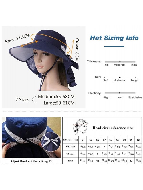 Sun Hats Womens Packable SPU 50 Summer Sun Bucket Ponytail Hat Outdoor Beach Hiking Chin Strap Floppy Safari 55-59CM - CG18SR...