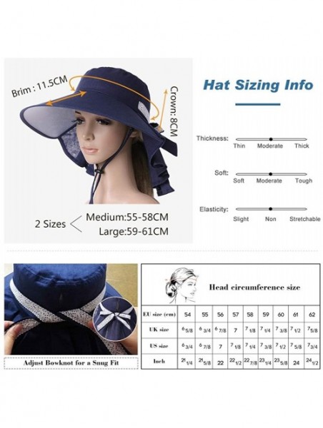 Sun Hats Womens Packable SPU 50 Summer Sun Bucket Ponytail Hat Outdoor Beach Hiking Chin Strap Floppy Safari 55-59CM - CG18SR...