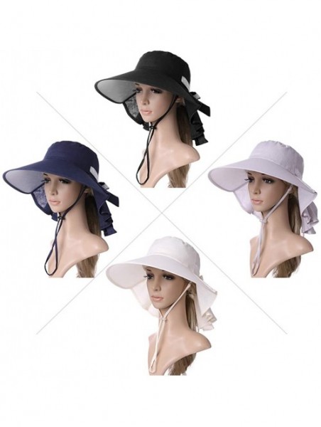 Sun Hats Womens Packable SPU 50 Summer Sun Bucket Ponytail Hat Outdoor Beach Hiking Chin Strap Floppy Safari 55-59CM - CG18SR...