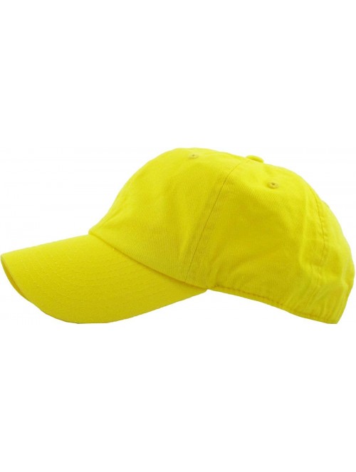 Baseball Caps Dad Hat Adjustable Plain Cotton Cap Polo Style Low Profile Baseball Caps Unstructured - Yellow - C918H9R0DL5 $1...