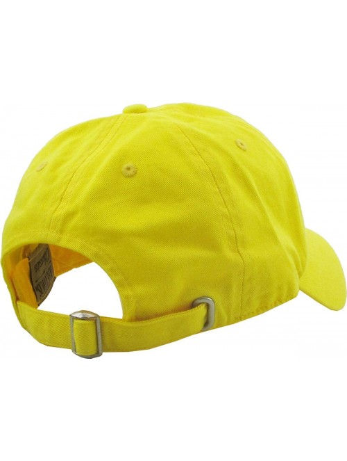 Baseball Caps Dad Hat Adjustable Plain Cotton Cap Polo Style Low Profile Baseball Caps Unstructured - Yellow - C918H9R0DL5 $1...