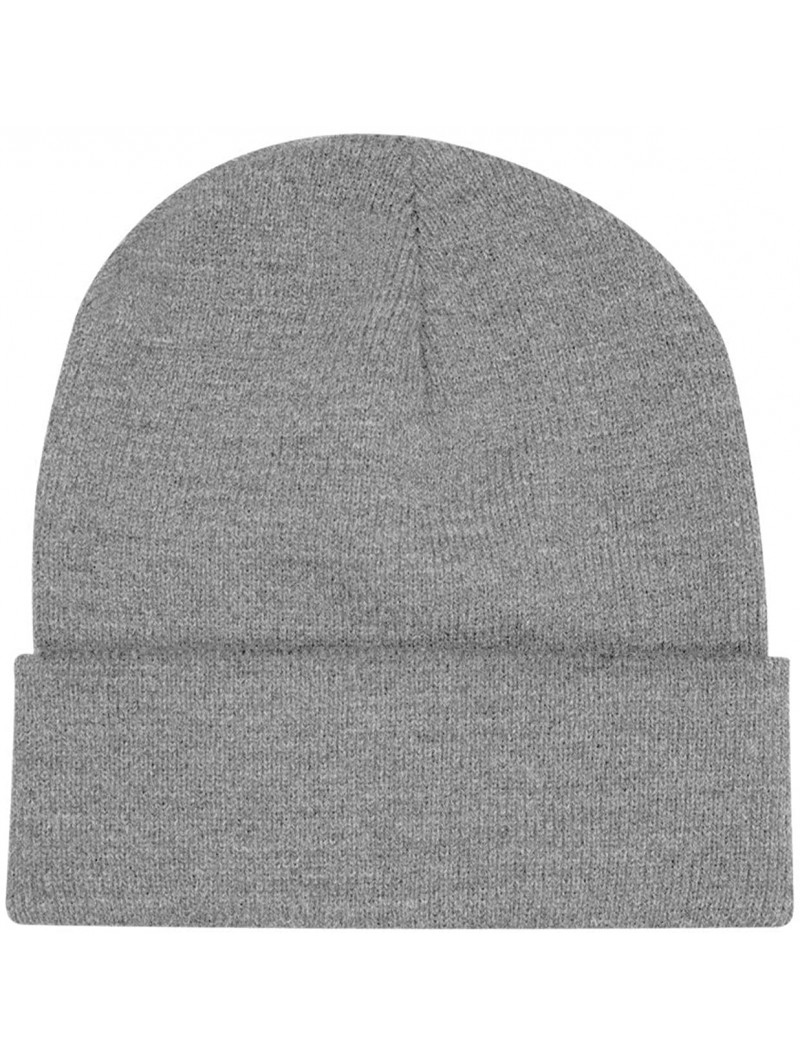 Skullies & Beanies Caps & Bags Mens Made in The USA Beanie - Dark Ash - CE11CYQH12P $13.92