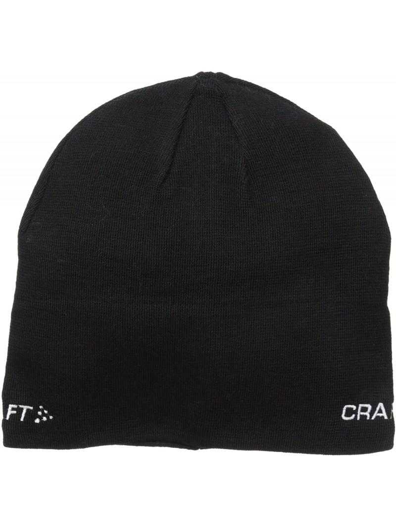 Skullies & Beanies Craft Knit Race Running Training Sport Beanie Hat - Black - CQ11LKEX6NP $31.64