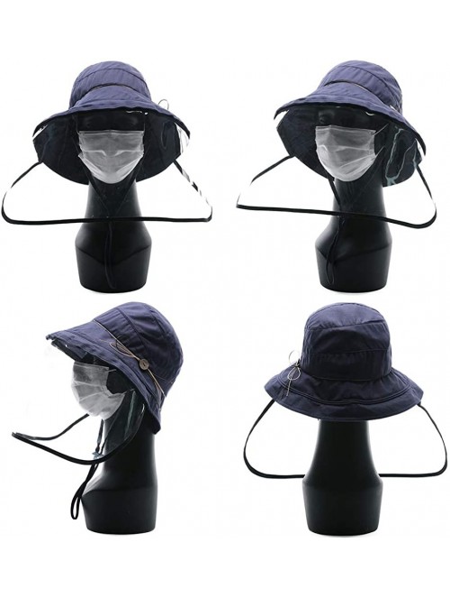 Skullies & Beanies Womens Collapsible Bucket Hat Sun Protection Summer UPF 50 String Golf Garden Hiking 56-59cm - 89051navy -...