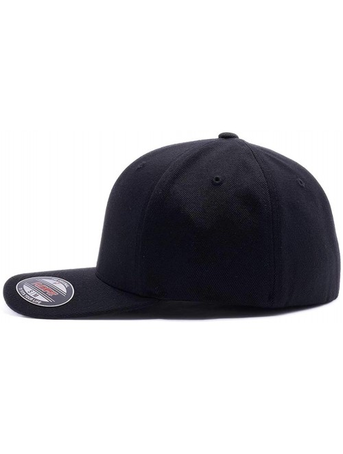 Baseball Caps Embroidered. 6477 Flexfit Baseball Cap. - Black - CY1805S8YXA $27.87