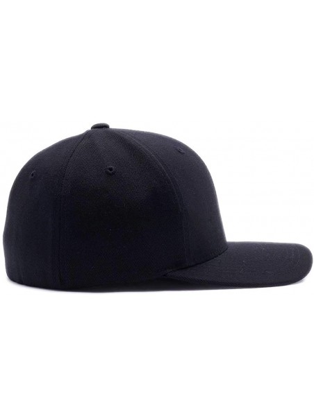 Baseball Caps Embroidered. 6477 Flexfit Baseball Cap. - Black - CY1805S8YXA $27.87