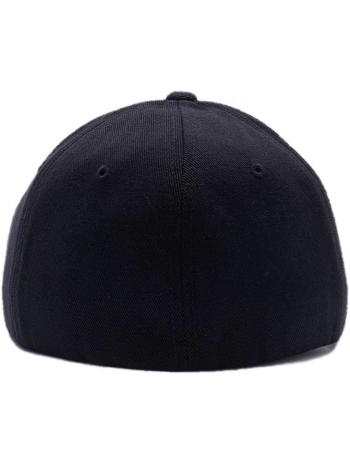 Baseball Caps Embroidered. 6477 Flexfit Baseball Cap. - Black - CY1805S8YXA $27.87