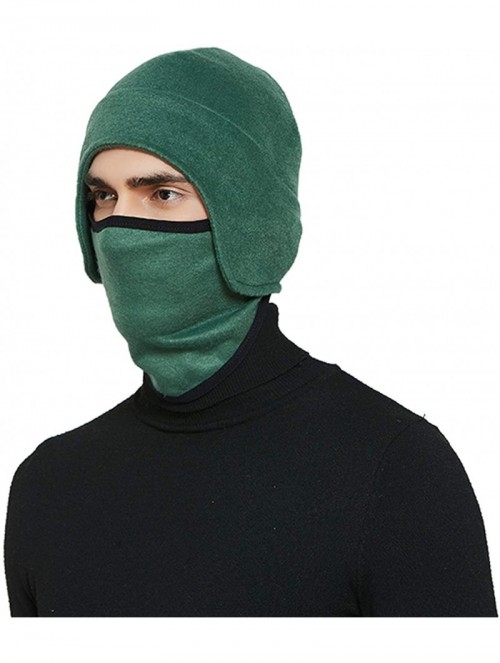 Skullies & Beanies Fleece 2 in 1 Hat/Headwear-Winter Warm Earflap Skull Mask Cap Outdoor Sports Ski Beanie for Men&Women - C3...
