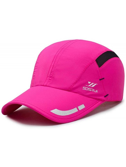 Baseball Caps Breathable Outdoor UV Protection Cap Lightweight Quick Drying Summer Sports Sun Caps - Yd06-rose Red - C118TMW7...