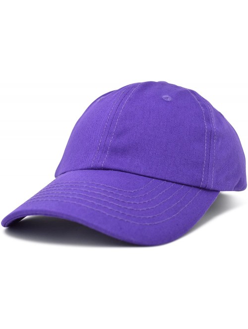 Baseball Caps Baseball Cap Dad Hat Plain Men Women Cotton Adjustable Blank Unstructured Soft - Purple - CI12ODKP99K $14.03