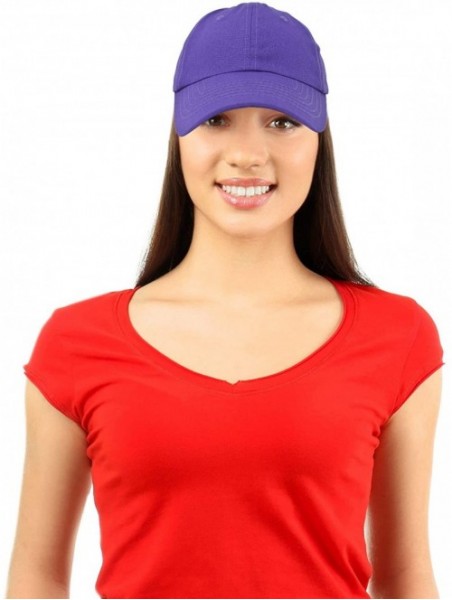 Baseball Caps Baseball Cap Dad Hat Plain Men Women Cotton Adjustable Blank Unstructured Soft - Purple - CI12ODKP99K $14.03