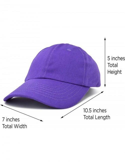 Baseball Caps Baseball Cap Dad Hat Plain Men Women Cotton Adjustable Blank Unstructured Soft - Purple - CI12ODKP99K $14.03