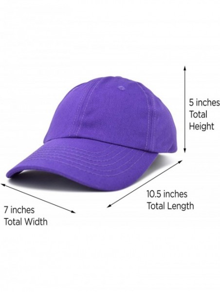 Baseball Caps Baseball Cap Dad Hat Plain Men Women Cotton Adjustable Blank Unstructured Soft - Purple - CI12ODKP99K $14.03