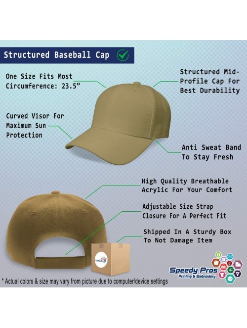 Baseball Caps Custom Baseball Cap U.S. Navy Seal Embroidery Acrylic Dad Hats for Men & Women - Khaki - CO18SLDT8EI $17.70