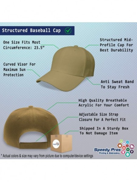 Baseball Caps Custom Baseball Cap U.S. Navy Seal Embroidery Acrylic Dad Hats for Men & Women - Khaki - CO18SLDT8EI $17.70