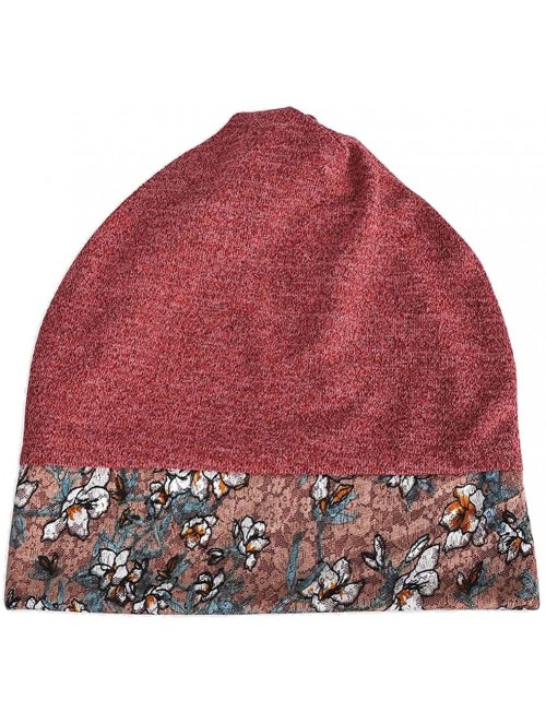 Skullies & Beanies Womens Cotton Beanie Lace Turban Soft Sleep Cap Chemo Hats Fashion Slouchy Hat - CN18ZZ0AM9G $21.13