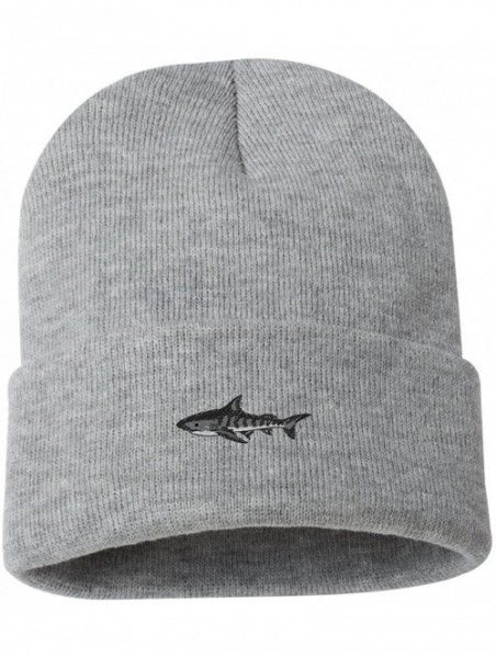 Skullies & Beanies Tiger Shark Custom Personalized Embroidery Embroidered Beanie - Silver - CB12N8P1DW5 $19.90