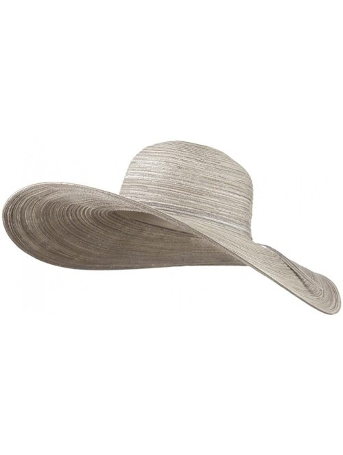 Sun Hats UPF 40+ Metallic Blend Wide Brim Hat - Silver W33S13A - CK11D3H91H7 $51.54