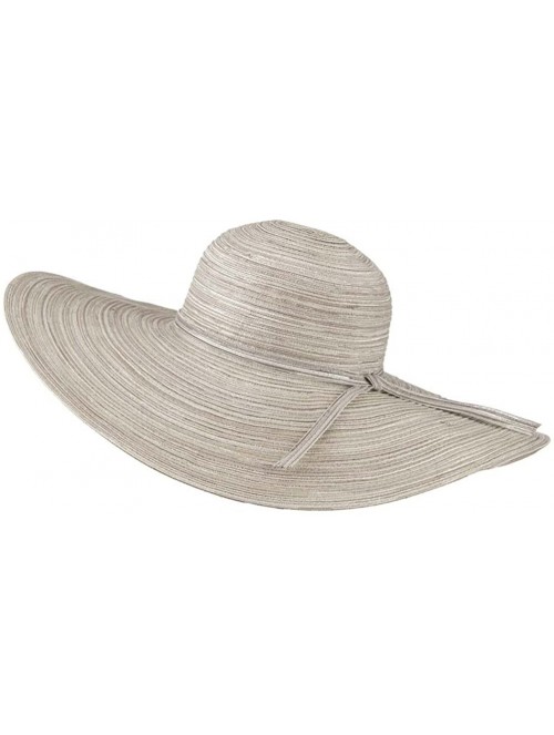 Sun Hats UPF 40+ Metallic Blend Wide Brim Hat - Silver W33S13A - CK11D3H91H7 $51.54