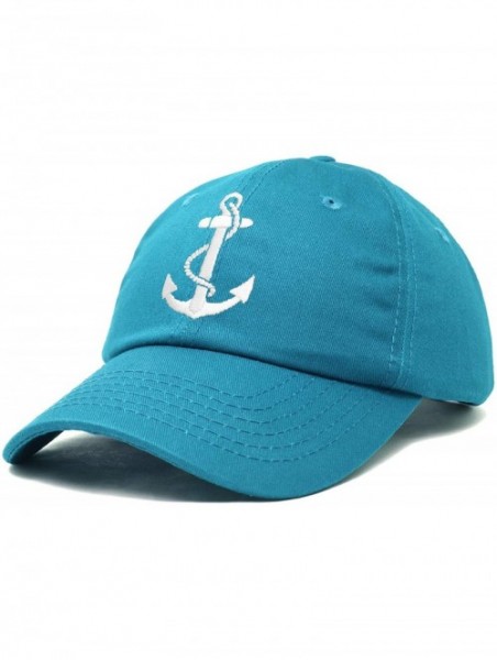 Baseball Caps Anchor Hat Sailing Baseball Cap Women Beach Gift Boating Yacht - Teal - CH18WHAUALC $16.42