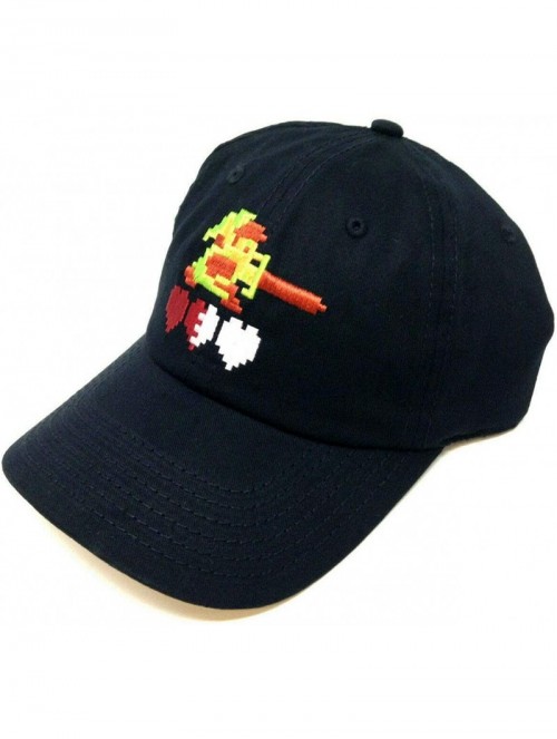 Baseball Caps Youth Nintendo Legend of Zelda Link Pixelated Hearts Curved Bill Slouch Hat Black - CL18AXO9LHK $17.25