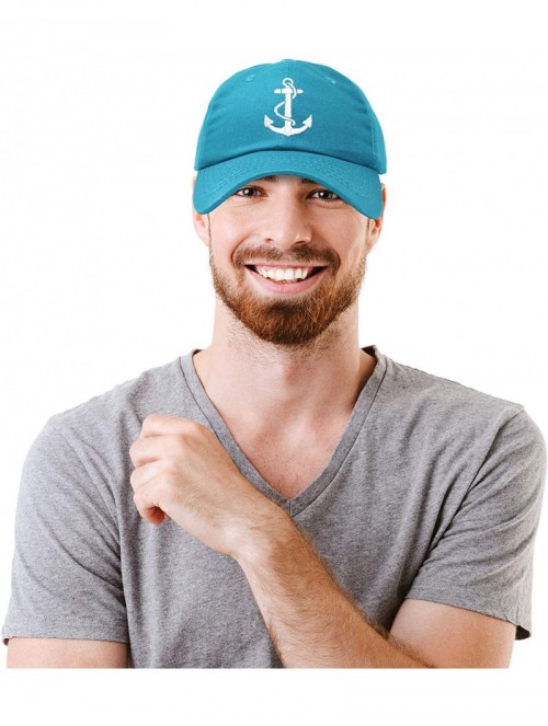 Baseball Caps Anchor Hat Sailing Baseball Cap Women Beach Gift Boating Yacht - Teal - CH18WHAUALC $16.42